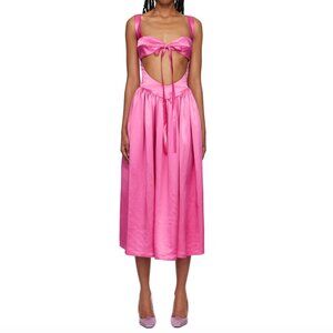 SIEDRÉS Pink Gaia Midi Dress - new with tags